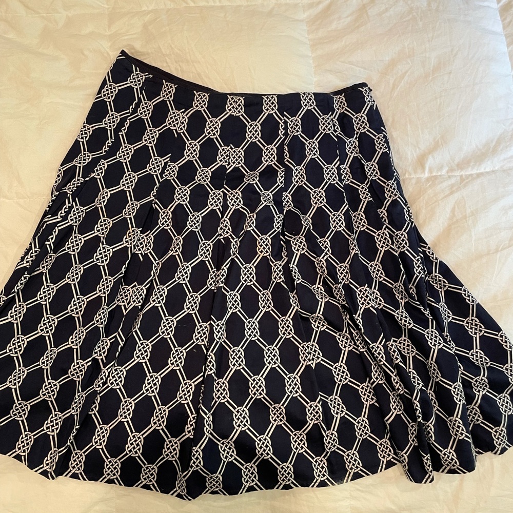 Jones New York Signature Pleated Navy Skirt 12